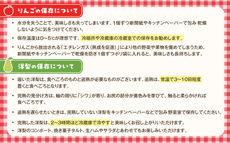 【松崎果樹園】品種おまかせ 旬のりんごと洋梨詰合せ 約5kg【旬のフルーツ 果物 旬の洋梨 旬のりんご 新鮮洋梨 新鮮りんご 洋梨】