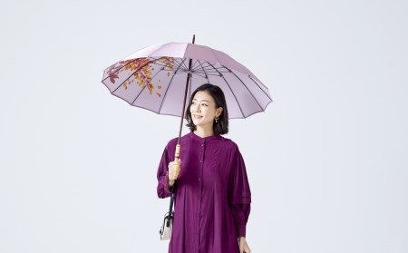 【前原光榮商店】婦人用雨傘 藤ごころ-カーボン〈手元：寒竹〉(カラー：うす藤）