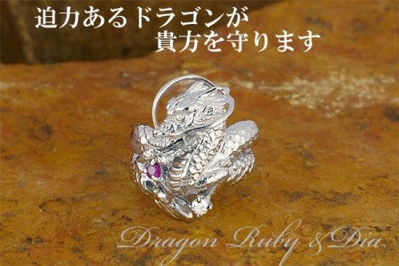 ルビー ダイヤモンド リング SV925 シルバー925 龍（ドラゴン）モチーフ（11821） [山梨 指輪 リング シルバー ルビー ダイヤモンド ジュエリー] 山梨県 甲斐市 BR-14