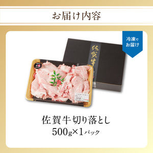 【訳あり】佐賀牛切り落とし500g（500g×1パック）（9月配送）【B182-09】