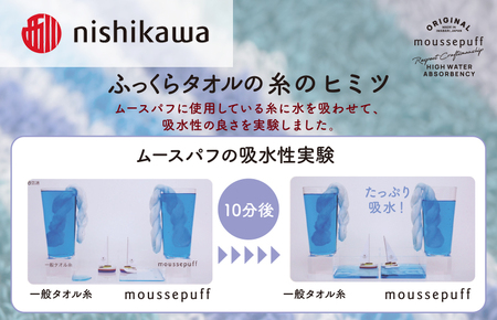 （今治タオルブランド認定）西川 ムースパフ スマートバスタオル 2枚（ブルー）MF5002【I003670MBT2B】