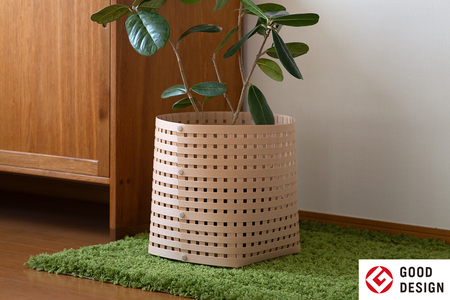 暮らしを豊かにするシンプルで美しいかご M ベージュ 岩手県奥州市産 バンドシー Bandc [AR027]