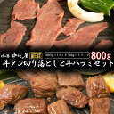 【ふるさと納税】お肉讃歌牛ハラミと味付け牛タン切り落としセット 800g ＜肉の匠 中むら屋厳選＞牛ハラミ 牛タン お肉 新着 牛肉 肉 焼肉 タン先 塩牛タン 冷凍 真空パック 味付け肉　新着