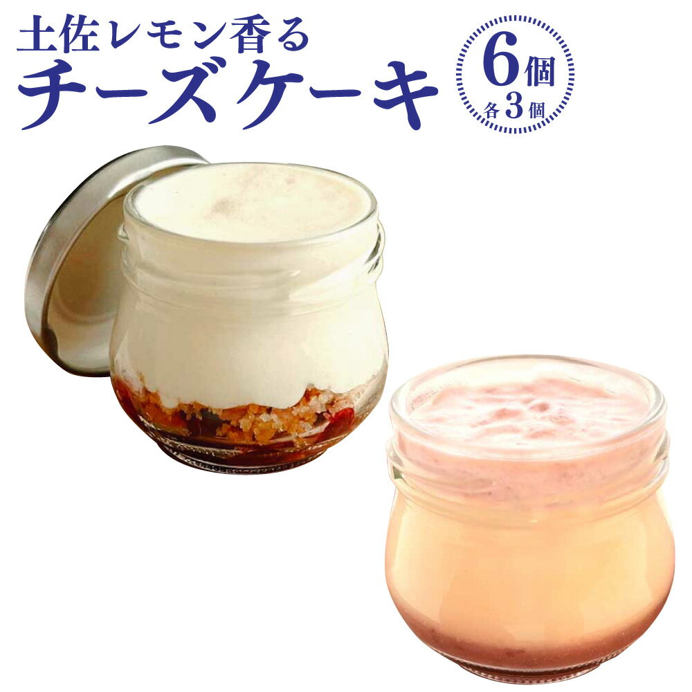 【ふるさと納税】土佐レモン香る【チーズケーキ2種セット】 瓶入り 大豊ブルーベリーチーズケーキ・いちごチーズケーキ 計360g（60g×6個） イチゴ 苺 ブルーベリー チーズケーキ スイーツ お菓子 洋菓子 デザート くだもの 果物 フルーツ 冷凍 高知県産 国産 送料無料