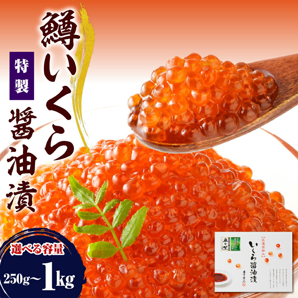 【ふるさと納税】高評価 鱒 いくら 醤油漬け 小分け 【内容量が選べる】 ( 250g × 1箱 / 2箱 / 4箱 ) 500g 1kg 先行予約 2026年2月上旬以降発送 鱒いくら 北海道 大容量 ikura 冷凍 鱒卵 魚卵 魚介 いくら丼 海鮮 海の幸 海産物 ギフト 贈り物 送料無料 えりも町
