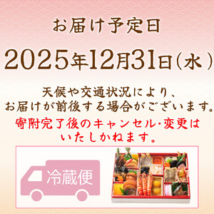 おせち 料理 2026年 一段重 1～2人前 28品 先行予約 お節  正月 年末  大晦日 お届け 桃中軒 冷蔵 