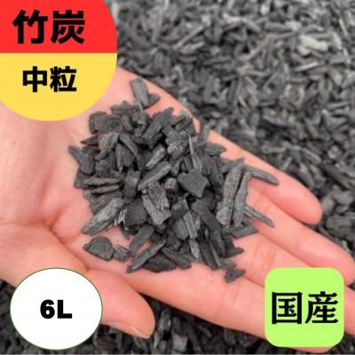 ふるさと納税 伊勢原市 竹炭　中粒　6L『土壌改良、園芸、消臭、調湿効果、菌ちゃん農法』伊勢原市・梅鉢TMC