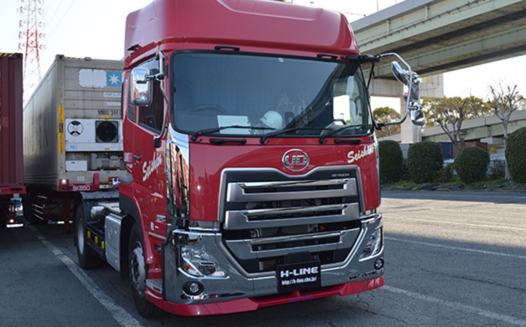 新型クオン&いすゞフロントスポイラータイプ3 3P大型低床トラクター用
