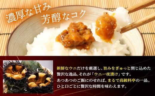 【マリナシーフーズ】うに一夜漬け×2本 計120g（各60g×2本）