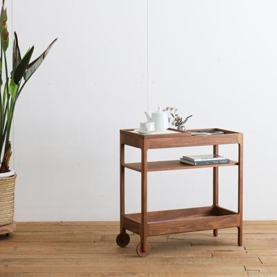 ふるさと納税 大川市 国産家具 DAHLIA ワゴン ウォールナット【BENCA 立野木材工芸】 |  | 01