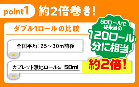 【全6回定期便】 (2カ月に1回) トイレットペーパー 60ロール【ダブル】 北海道・沖縄県・離島への配送不可  日用品 生活用品 エコ 岐阜市 / 河村製紙[ANBJ031]