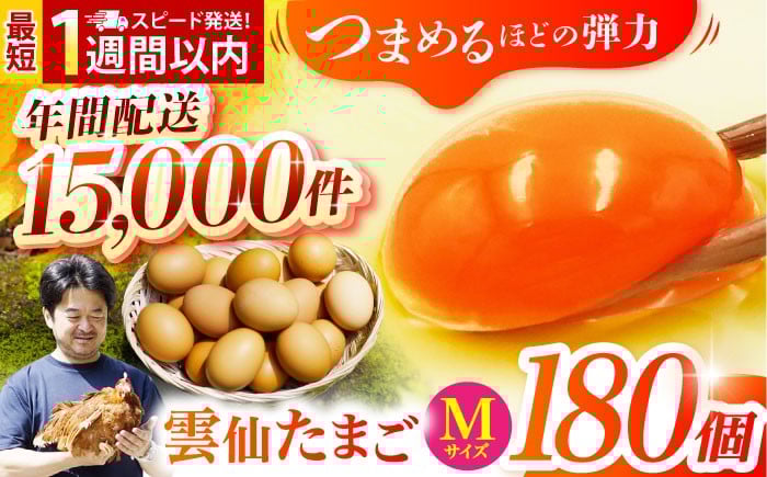 
                  Mサイズ180個(170個＋割れ補償10個入り)【常温/冷蔵選べる】  長崎県/塚ちゃん雲仙たまご村 [42ACAE007] 卵 玉子 タマゴ 鶏卵 長崎 島原 九州 大容量 たっぷり  スピード 発送 配送 最速 最短 すぐ届く すぐ発送
                