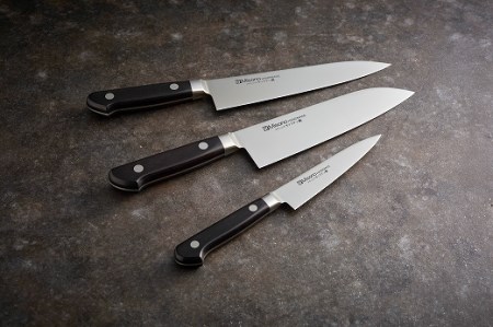 H120-06 Misono モリブデン鋼 3本セット （三徳包丁・牛刀包丁・ペティナイフ）