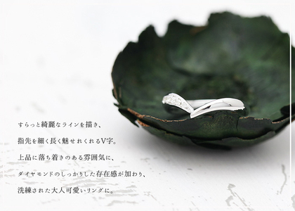 結婚指輪 リング プラチナ PT900 ダイヤモンド 0.07ct V字 レディースリング ハート ジュエリー マリッジリング 【293-pt】 ALPAZ157