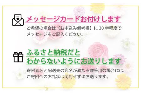 【お花の定期便3ヶ月】そのまま飾れる「スタンディングブーケ（大）」