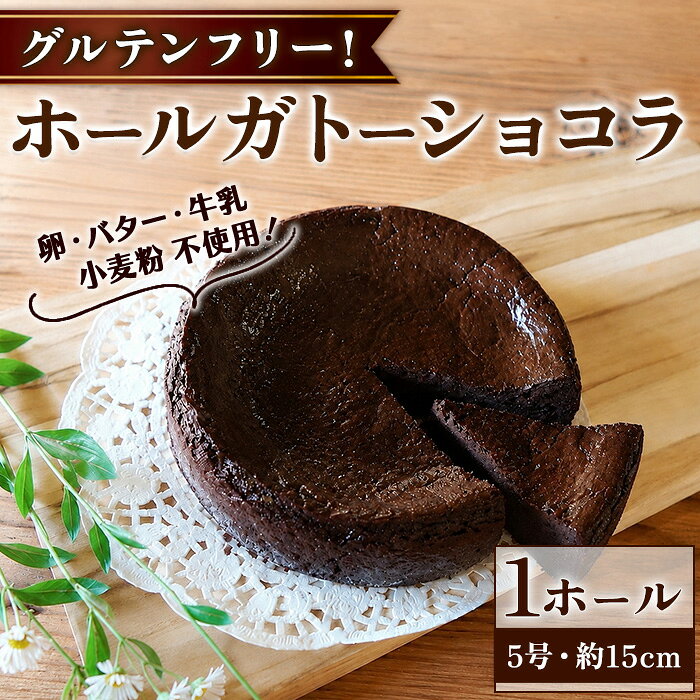 【ふるさと納税】グルテンフリー ホールガトーショコラ(5号サイズ・約15cm) ヴィーガン 豆腐 チョコレートケーキ お菓子 スイーツ 洋菓子 デザート ヘルシースイーツ 1ホール 冷凍 【fc-TQ003】【リトリートかるむ】
