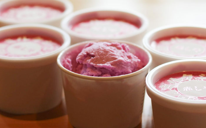 【全3回定期便】沼南ミルクジェラート 赤しそ ６個　アイス  赤しそ  アイス アイスクリーム デザート スイーツ ご当地 広島県福山市/甚ごろう [BAEC039]