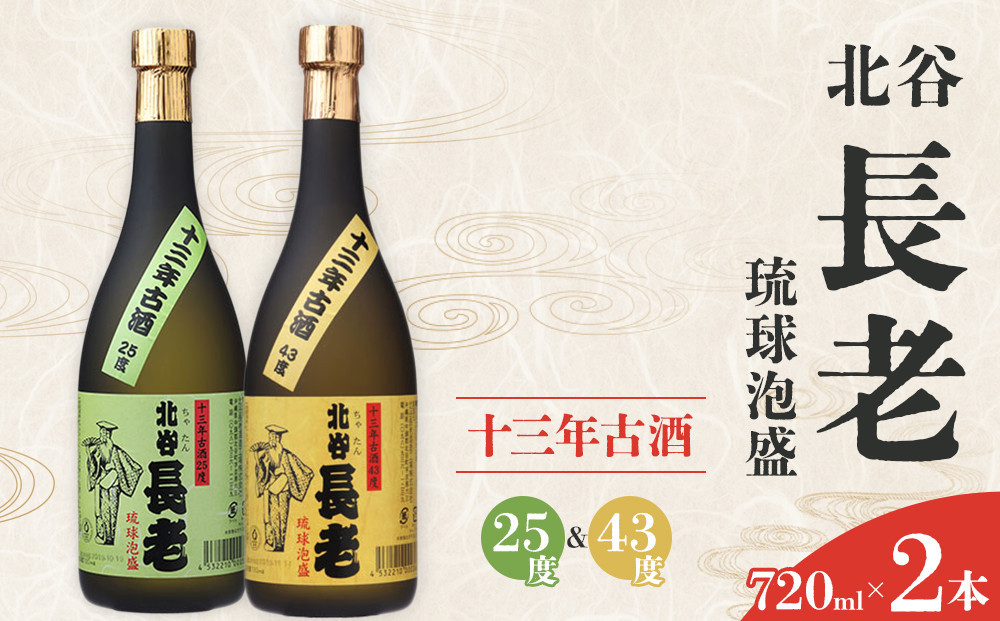 
北谷長老13年古酒　2本セット【25度＆43度】
