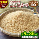 【ふるさと納税】[先行予約][定期便] こしひかり [日光ダイヤ舞／玄米3kg] 令和7年10月中旬より順次発送｜2025年度米 新米 有機栽培 オーガニック JAS有機転換中 コシヒカリ お米 ごはん 国産 産地直送 [0561]