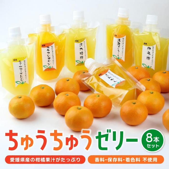 【ふるさと納税】 ちゅうちゅう ゼリー 175g × 8本 柑橘 みかん みかんゼリー フルーツゼリー デザート フルーツ 果物 国産 飲料 常温 シャーベット スイーツ お取り寄せ ギフト 人気 おすすめ お土産 愛媛県 松山市 送料無料