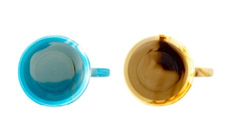 【美濃焼】シルエットアリス 温感 マグカップ ペアセット【株式会社サンエー】食器 マグカップ マグ コーヒーカップ ティーカップ  マーブル ブルー ブラウン キャラメル色 アリス うさぎ 時計 温度