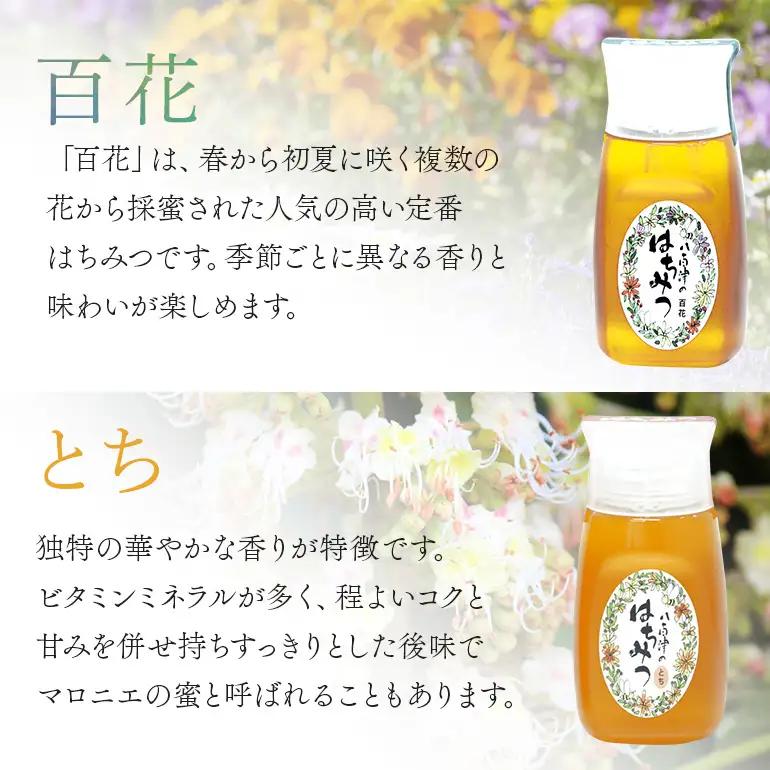 はちみつ 百花 とち 各300g 計2本 天然 非加熱 純粋 生 はちみつ 蜂蜜 食べ比べ