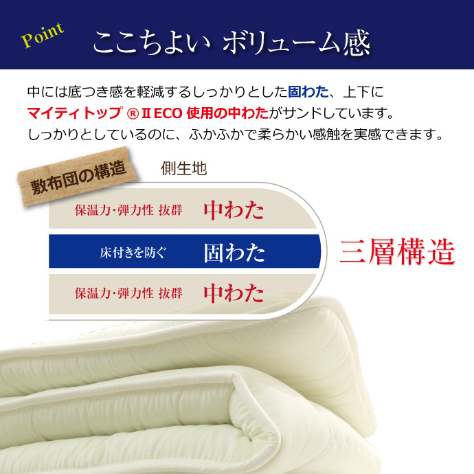 防ダニ 敷布団 シングルサイズ 日本製