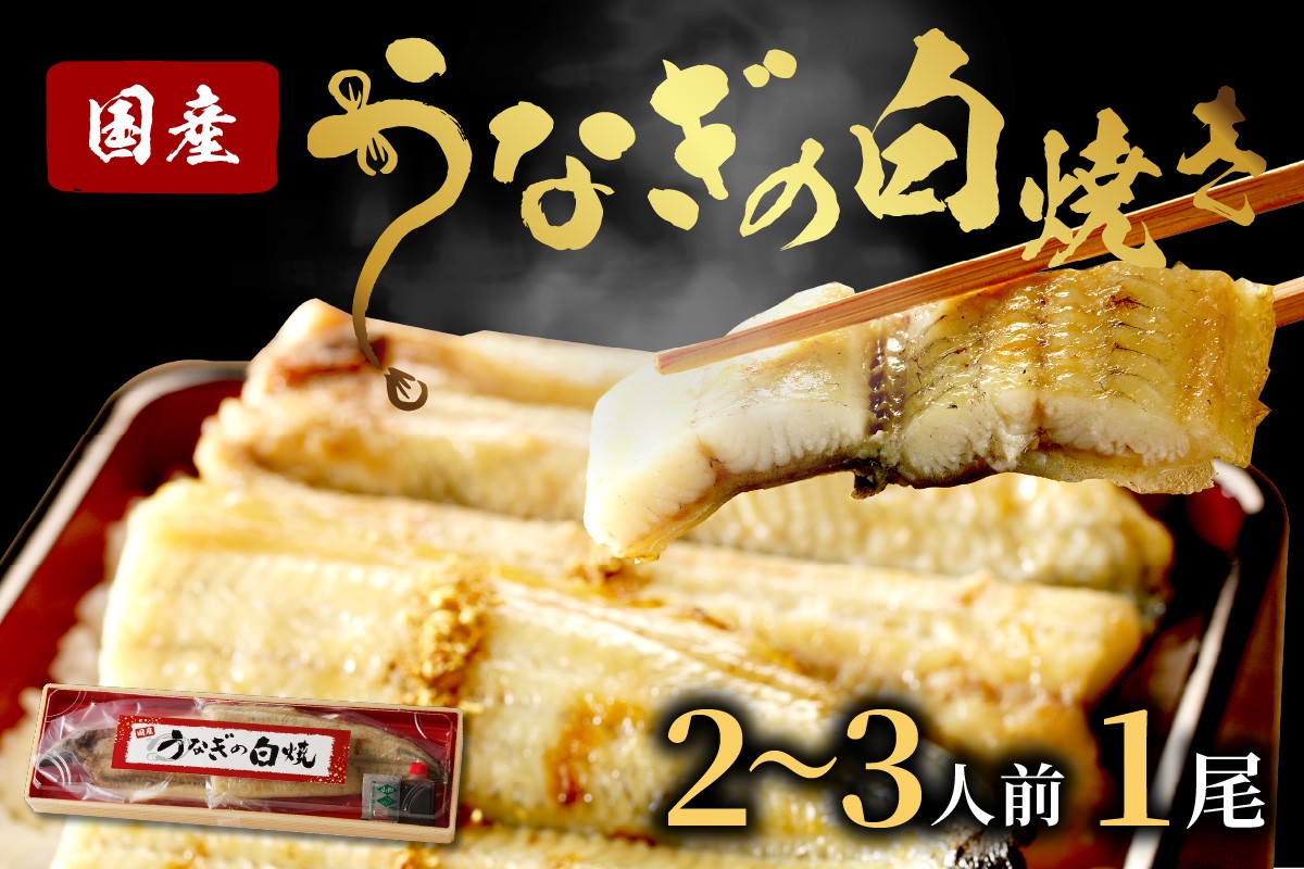 
                  【母の日・父の日にも】国産うなぎの白焼き2~3人前（1尾）ウナギ特製タレと山椒付き　炭火で香ばしく丹念に焼き上げた鰻の白焼きセット・うなぎの白焼き・うなぎ１匹　AN00094・AN00082・AN00085
                