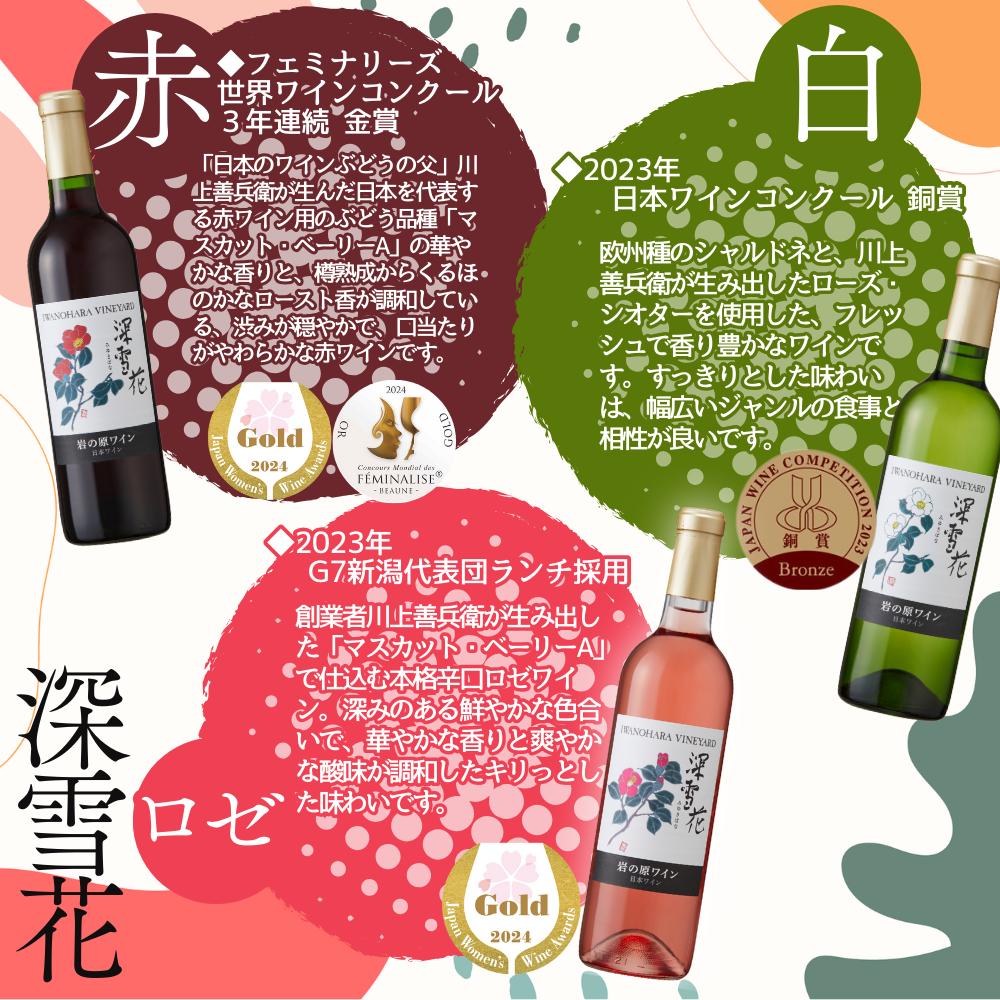 ワイン 岩の原ワイン ハーフサイズ 12本セット（ 赤×4本、白×4本、ロゼ×4本 各360ml） 酒 ギフト 新潟 上越 最短3日で発送