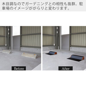 車止め Hide Out Works 車用品 カー用品 車 タイヤ止め パーキングブロック カーストッパー 車輪止め 置くだけ おしゃれ 駐車 パーキング ブロック 反射板 車庫 ガレージ リフォーム
