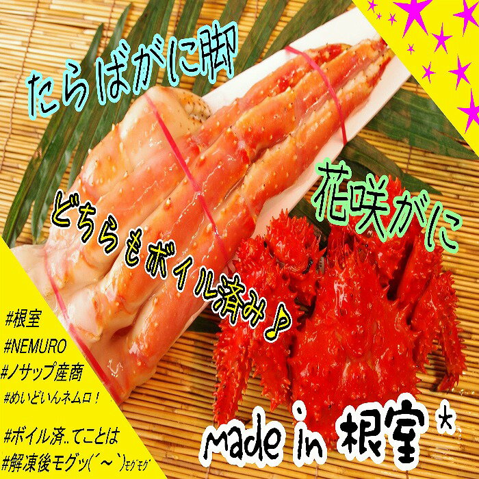 【ふるさと納税】 [北海道根室産] たらばがに脚・花咲がにセット 食べ比べ 花咲ガニ 花咲 花咲かに 花咲蟹 かに カニ 蟹 たらば タラバ タラバガニ たらば蟹 タラバ蟹 お取り寄せ グルメ 海鮮 ボイル 茹で蟹 茹でがに 茹でガニ 北海道 根室市 ふるさと納税 D-59028