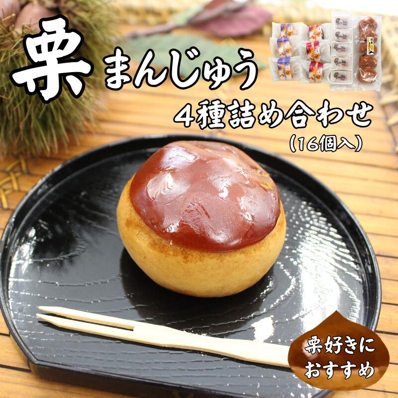 【ふるさと納税】栗まんじゅう 詰め合わせ 4種 ギフト 16個入り セット まんじゅう屋久保 老舗 中山町産の栗 県内産栗 栗まん 栗パイ 栗の里 伊予市 愛媛 | B39