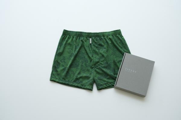 メンズ 下着 ショートトランクス 04/XLサイズ/ZIVANE/Botanical Green 1枚/締め付け感の無い/専用BOX付き アンダーウェア