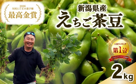 【2027先行予約】 最高金賞 令和9年産 えちご茶豆 2kg 早期予約 新発田産 枝豆 予約 夏限定 茶豆 早生 えだまめ ちゃまめ 新潟の枝豆 新発田の枝豆 新潟 新発田 数量限定 季節限定 ブランド おすすめ 夏 えちご 越後 genzou002_02