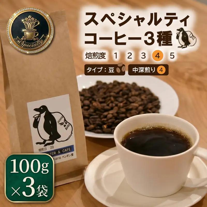 当日焙煎！ スペシャルティコーヒー 中深煎り 3種 セット 100g×3袋【豆】 珈琲 焙煎 自家焙煎 COFFEE おすすめ 香り キャンプ pg7