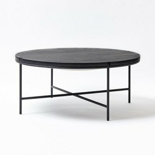 【ふるさと納税】【FIL】コーヒーテーブル -スミ リミテッド- MASS Series 900 Coffee Table -SUMI LIMITED-　小国杉 テーブル ローテーブル 丸テーブル 机 インテリア 家具 木製 無垢材 天然木 炭 黒 リビング ダイニング ギフト Foreque 熊本 阿蘇 南小国町 送料無料