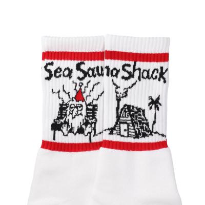 ふるさと納税 館山市 【Sea Sauna Shackオリジナル】オリジナルロゴソックス ホワイト S/M |  | 01
