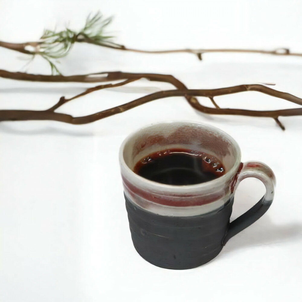 【ふるさと納税】信楽焼 陶器製 ラズベリー切立マグカップ