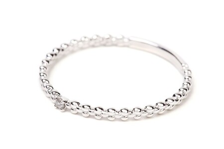 Pt900 花ラインリング FHP-011