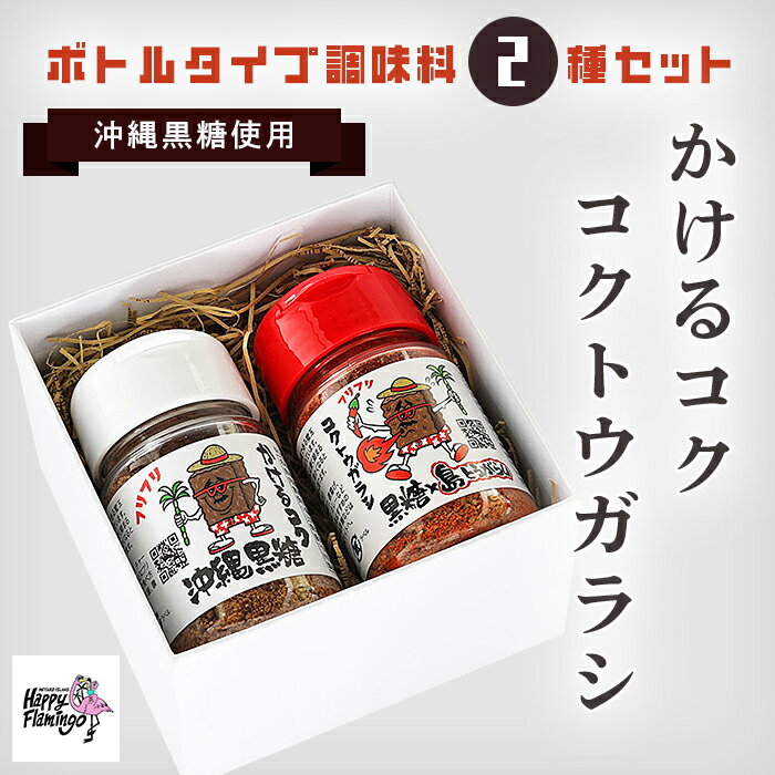 【ふるさと納税】沖縄黒糖使用・ボトルタイプ調味料2種セット【かけるコク、コクトウガラシ】（JR001）