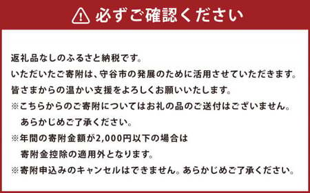 茨城県 守谷市への寄付 1,000円（返礼品はありません）