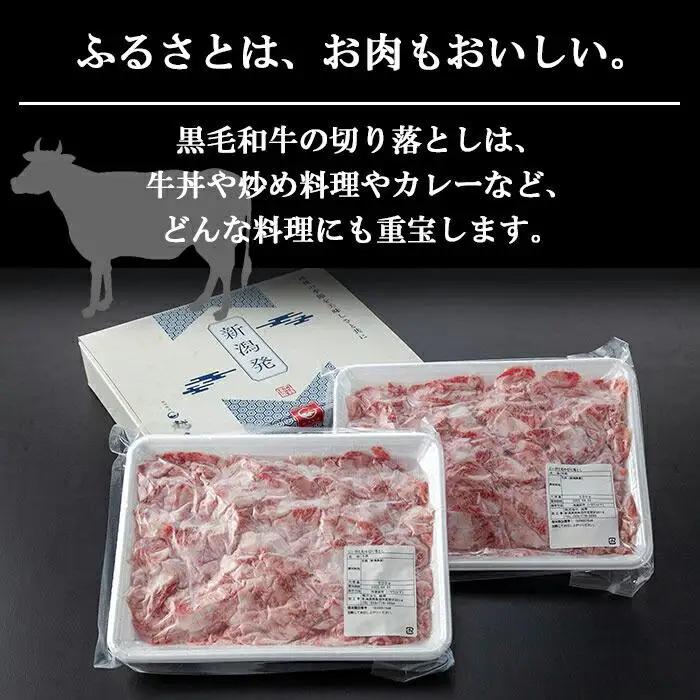 新潟牛 南魚沼産 にいがた 黒毛和牛 切り落とし 大容量 1kg｜チルド