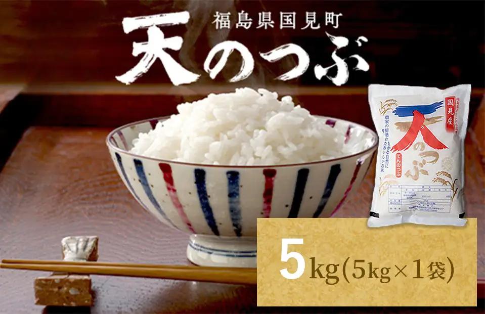 【令和8年産】米　国見町産　天のつぶ 5kg（5kg×1袋） ※2026年10月～発送