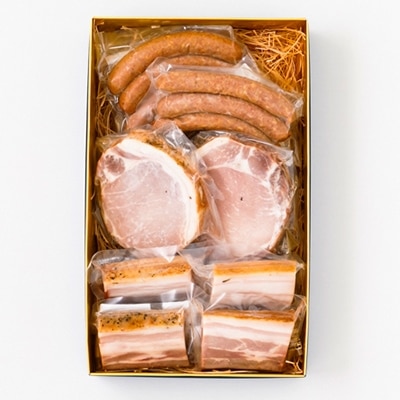 吉野ハムの着色料・保存料無添加ロースハム・ベーコン(計570g)、ソーセージ(3本)×2【配送不可地域：離島】