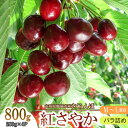 【ふるさと納税】【令和7年産 先行予約】さくらんぼ 紅さやか M～Lサイズ混合 バラ詰め 800g(200g×4p) フードパック詰　山形県鶴岡市産 | 五十嵐 茂也