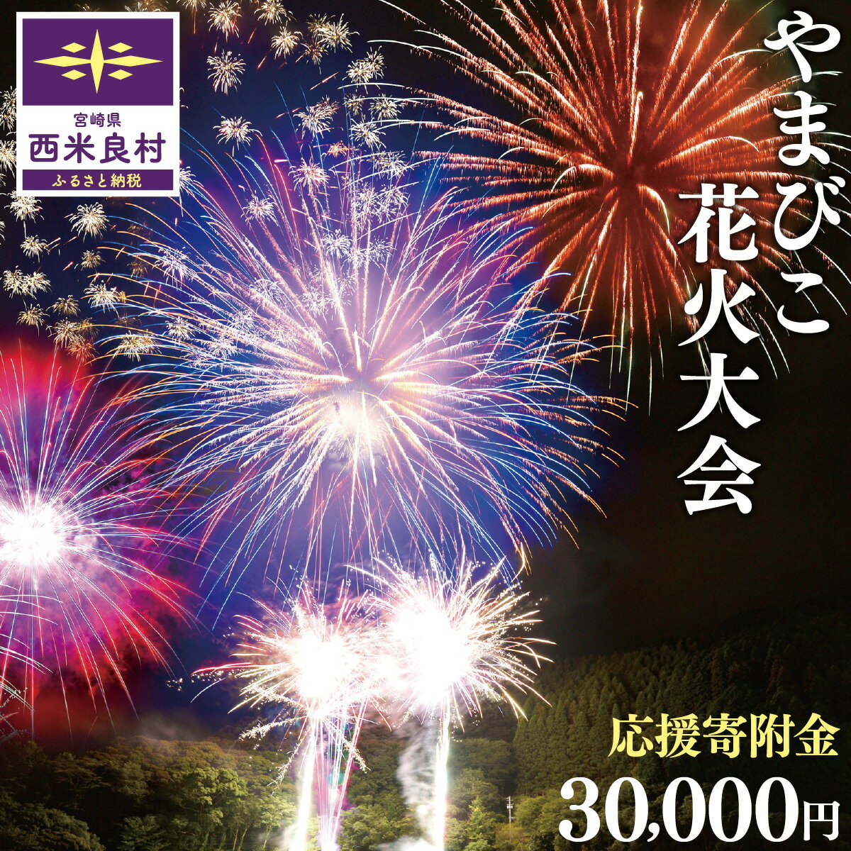 【ふるさと納税】第49回やまびこ花火大会応援寄付金 西米良村応援寄付金 30,000円 花火大会 夏 夏祭り 祭り イベント 花火 打ち上げ花火 ふるさと 応援 九州 宮崎県 西米良村