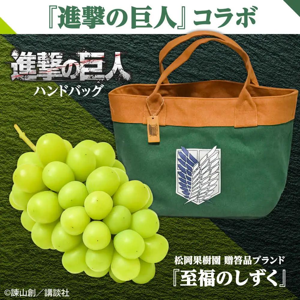 進撃のシャインマスカット 1房 約700g ハンドバッグ付(調査兵団) [AREJ003] シャインマスカット