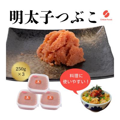 ふるさと納税 直方市 辛子明太子 つぶこ 250g×3パック 計750g(直方市)