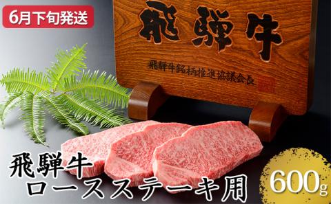 【6月下旬発送】飛騨牛ロースステーキ用600g（5等級・冷凍）