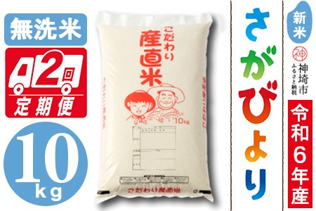 【令年6年産 新米】さがびより 無洗米 10kg【2ヶ月定期便】【米 お米×2 コメ 無洗米 おいしい ランキング 人気 国産 ブランド お得 地元農家】(H061319)